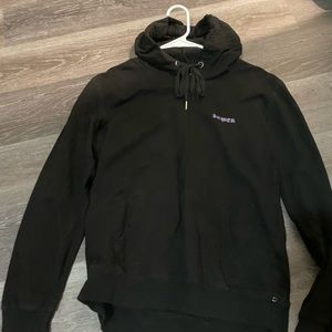 men’s wings hoodie power black size medium